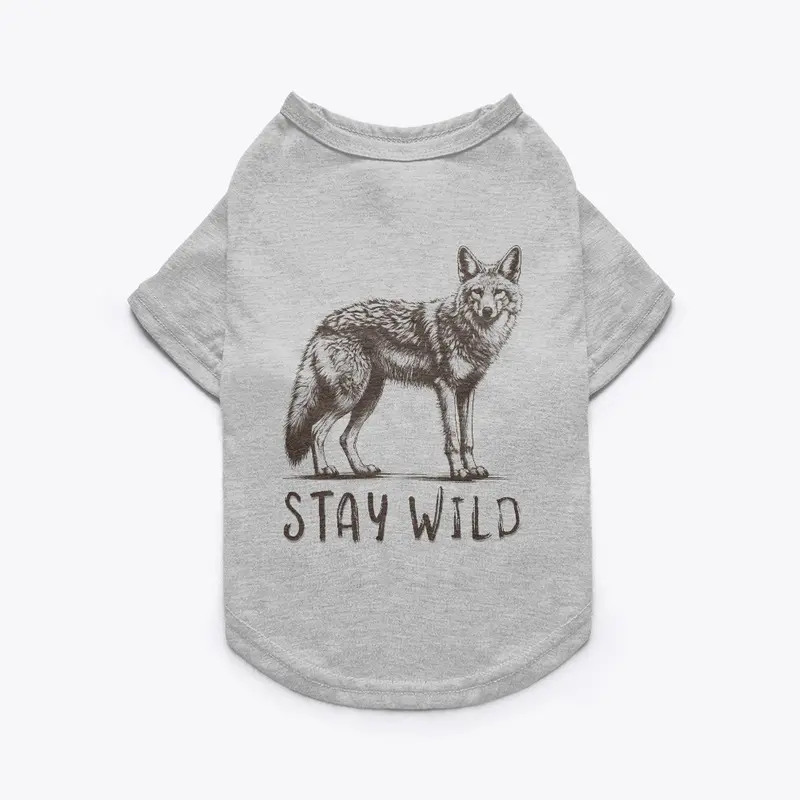 Vintage Stay Wild Coyote