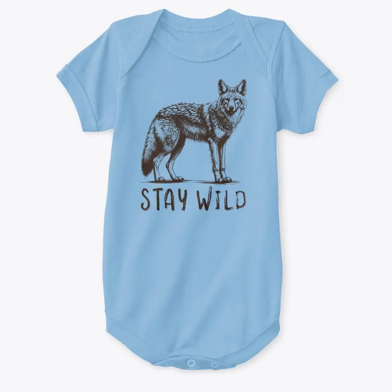 Vintage Stay Wild Coyote