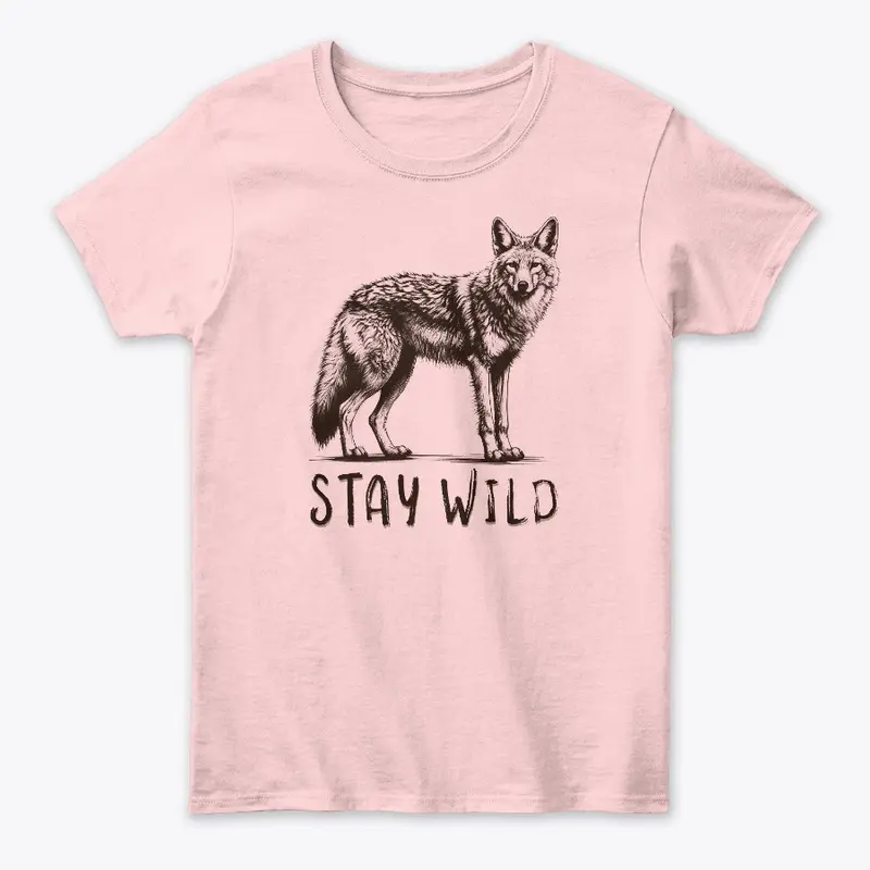 Vintage Stay Wild Coyote