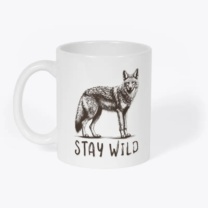 Vintage Stay Wild Coyote