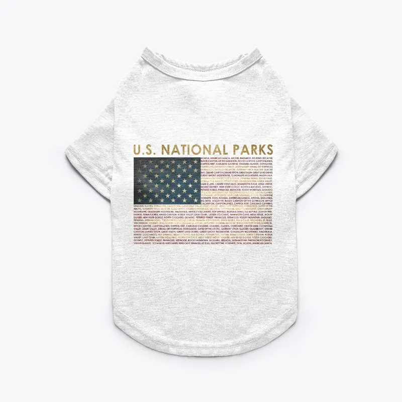 Vintage US Parks US Flag National Parks