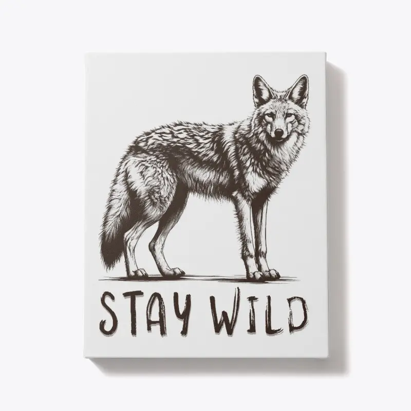 Vintage Stay Wild Coyote