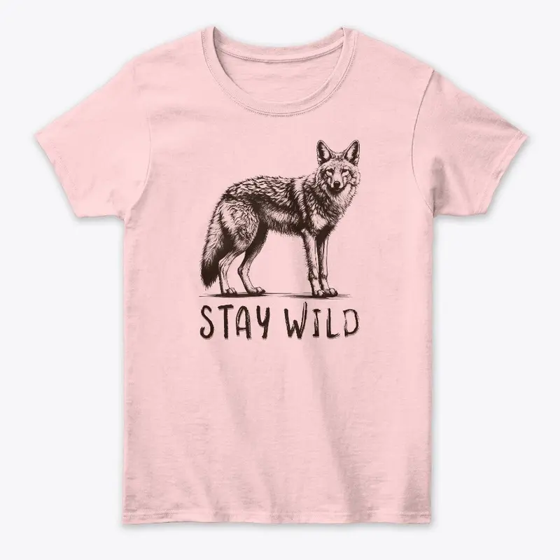 Vintage Stay Wild Coyote