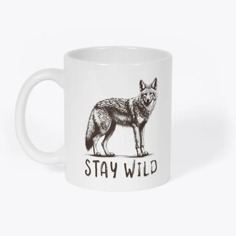 Vintage Stay Wild Coyote