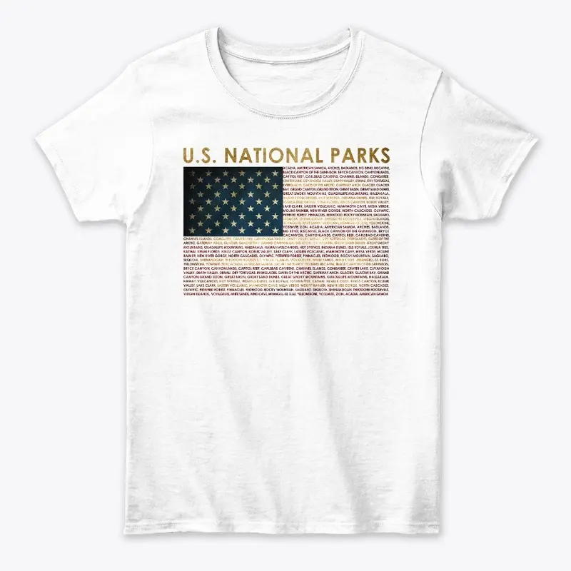 Vintage US Parks US Flag National Parks