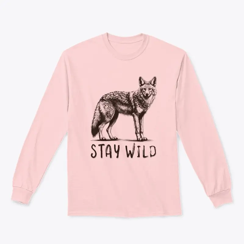 Vintage Stay Wild Coyote